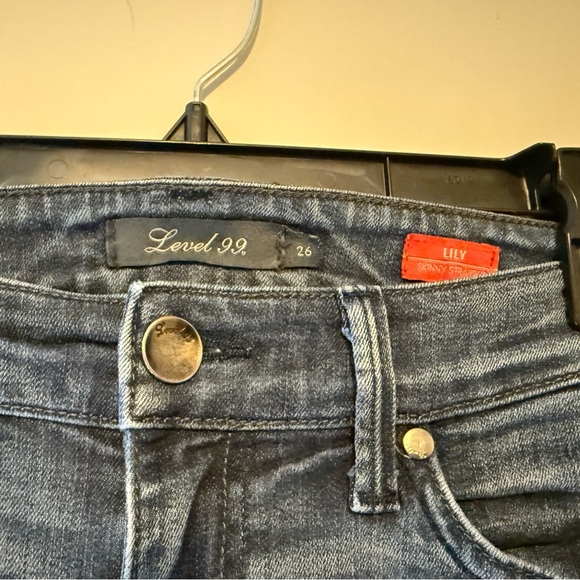 Anthropologie Level 99 Lily Skinny Straight blue pants - Picture 4 of 6